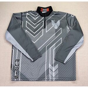 RUDIS Mens XXL Sly Fox Wrestling Quarter Zip Pullover Geometric Training Shirt